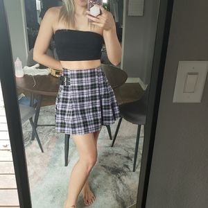 Purple Plaid Skirt
